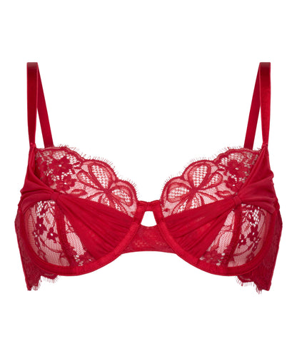 Hunkemoller Chili Pepper Women Marianna Non-Padded Underwired Bra in Different Cup Sizes SKU: 304093_Chili Pepper Image 05
