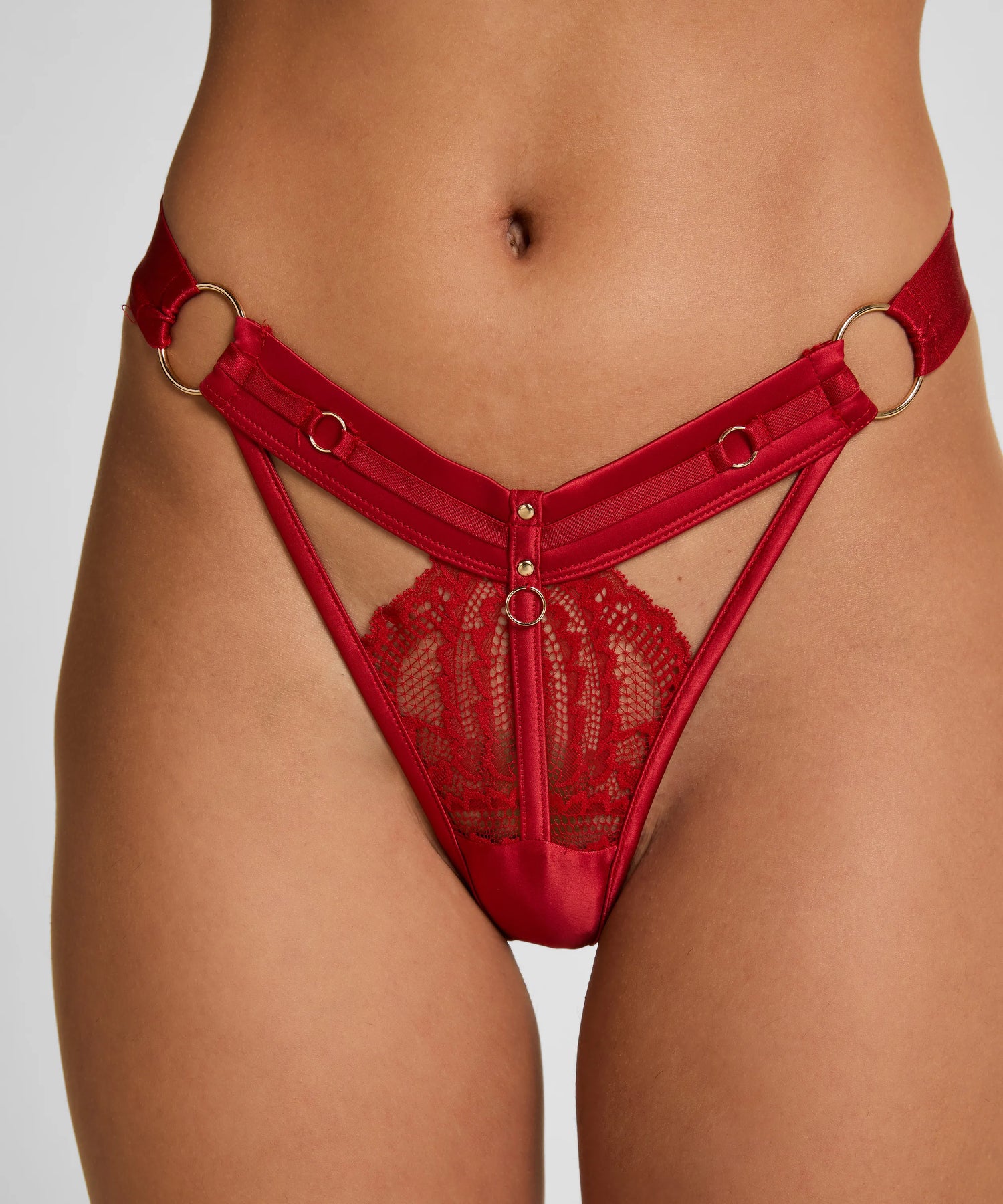 Hunkemoller Chili Pepper Women Emmeline Highleg Thong SKU: 304097_Chili Pepper Image 02