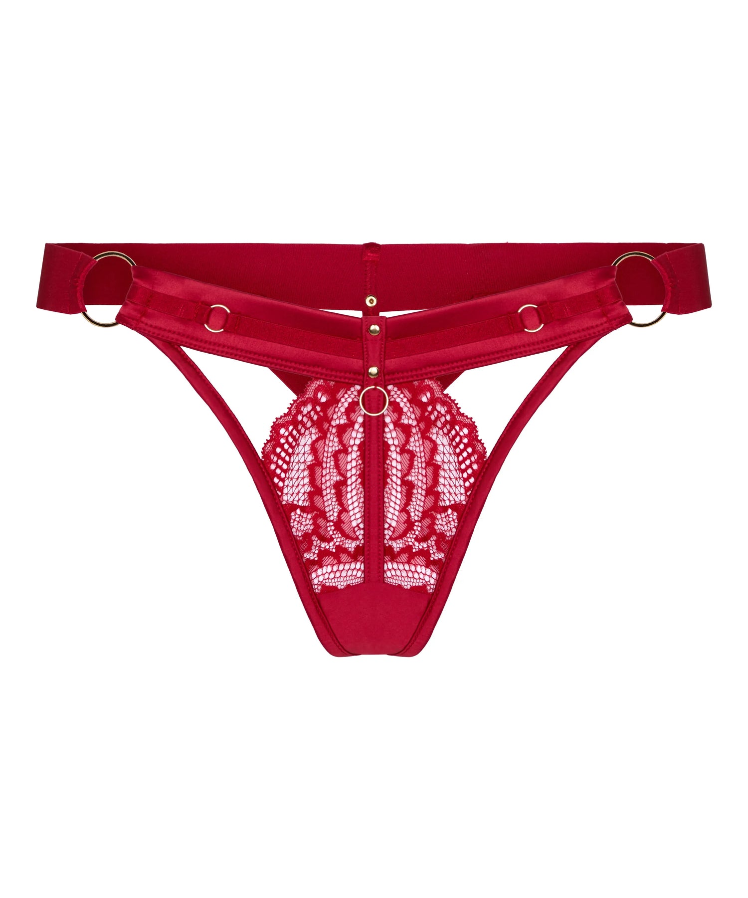 Hunkemoller Chili Pepper Women Emmeline Highleg Thong SKU: 304097_Chili Pepper Image 04