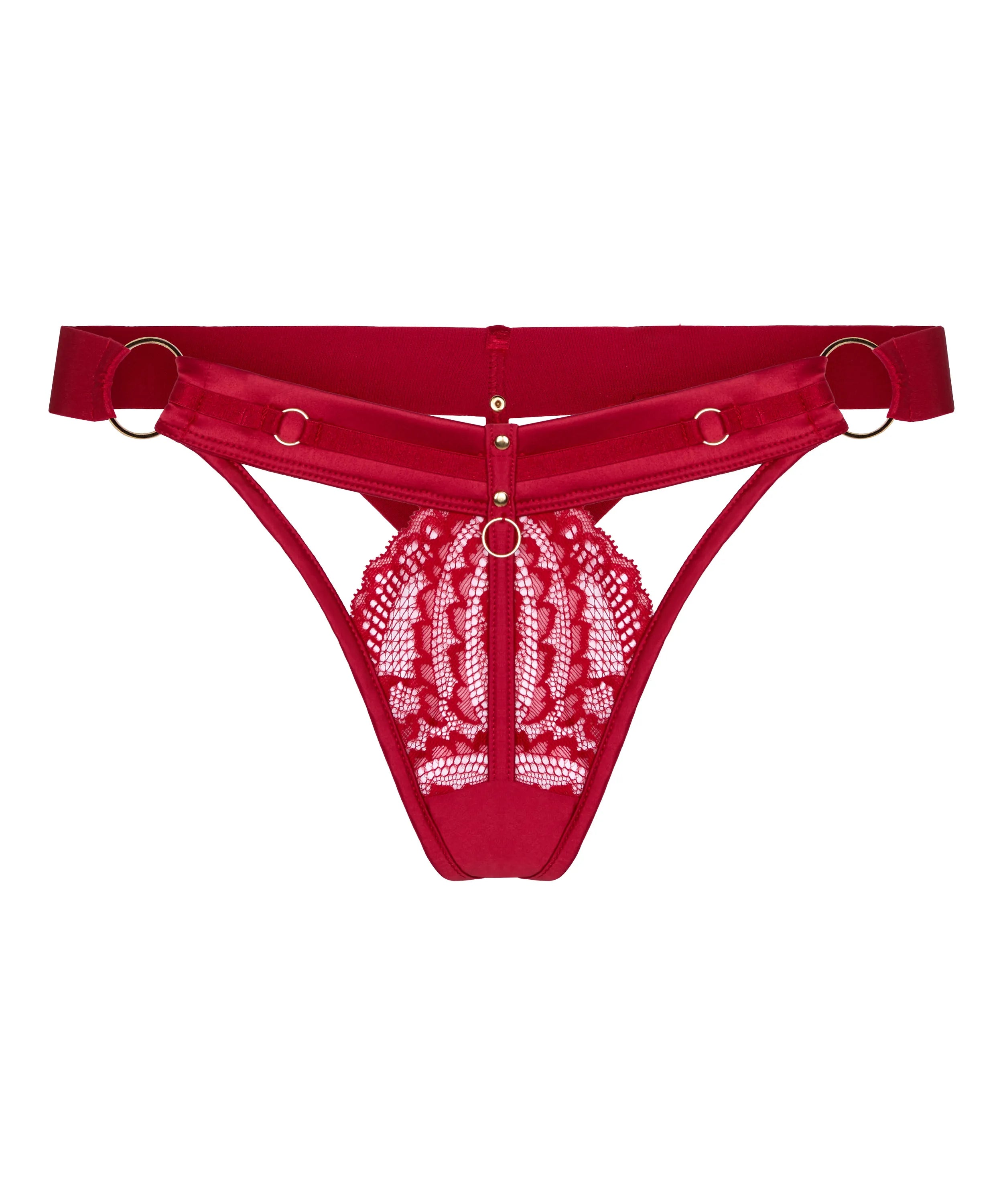 Hunkemoller Chili Pepper Women Emmeline Highleg Thong SKU: 304097_Chili Pepper Image 04