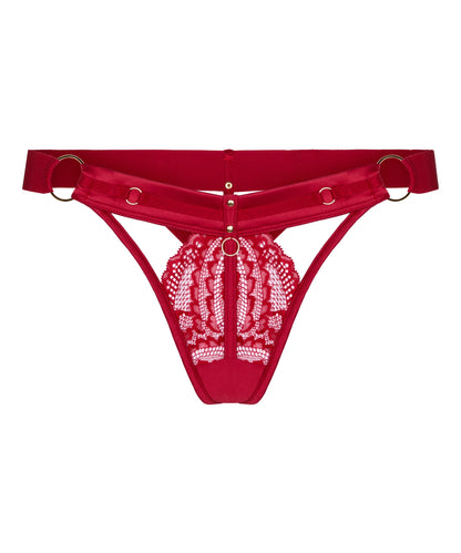 Hunkemoller Chili Pepper Women Emmeline Highleg Thong SKU: 304097_Chili Pepper Image 04