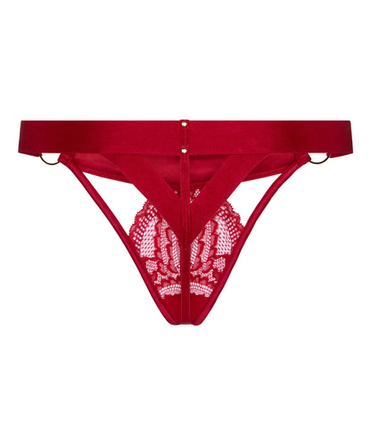 Hunkemoller Chili Pepper Women Emmeline Highleg Thong SKU: 304097_Chili Pepper Image 05