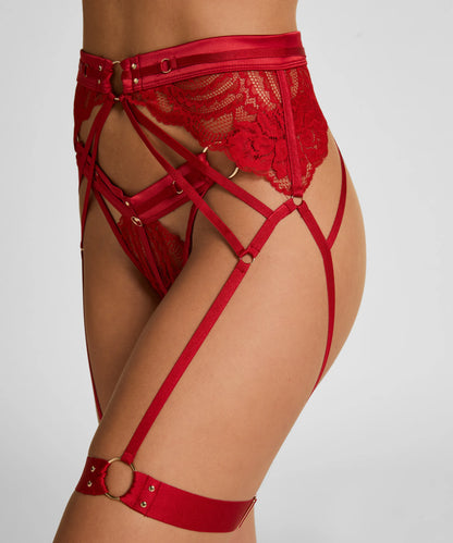 Hunkemoller Chili Pepper Women Emmeline Suspenderbelt SKU: 304099_Chili Pepper Image 02