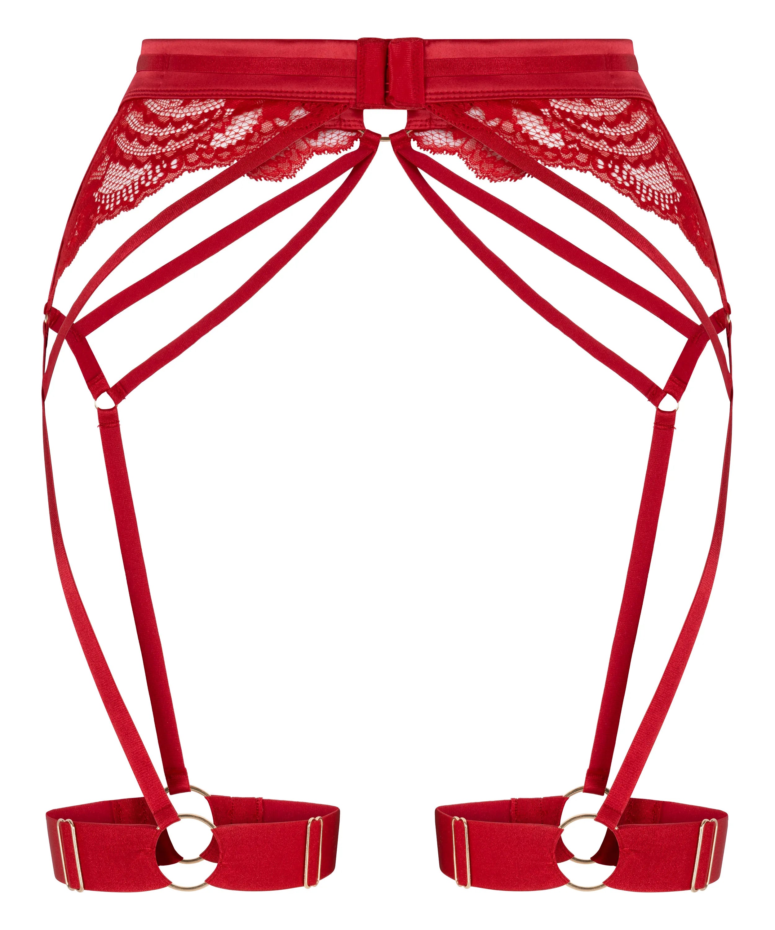 Hunkemoller Chili Pepper Women Emmeline Suspenderbelt SKU: 304099_Chili Pepper Image 05