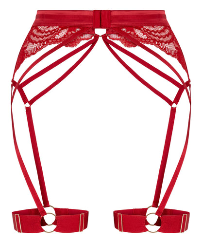 Hunkemoller Chili Pepper Women Emmeline Suspenderbelt SKU: 304099_Chili Pepper Image 05