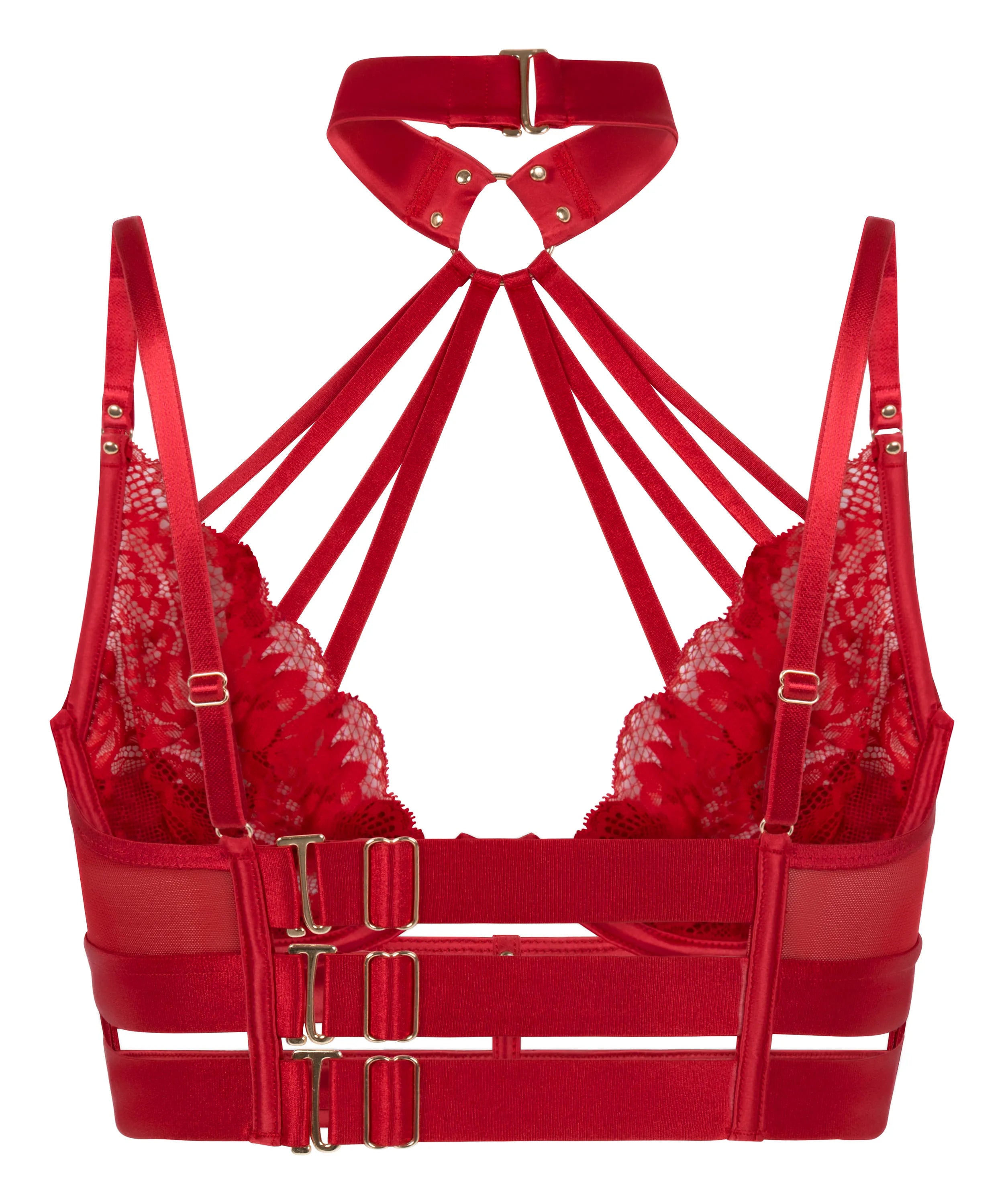 Hunkemoller Chili Pepper Women Emmeline Non-Padded Underwired Longline Bra in Different Cup Sizes SKU: 304101_Chili Pepper Image 06