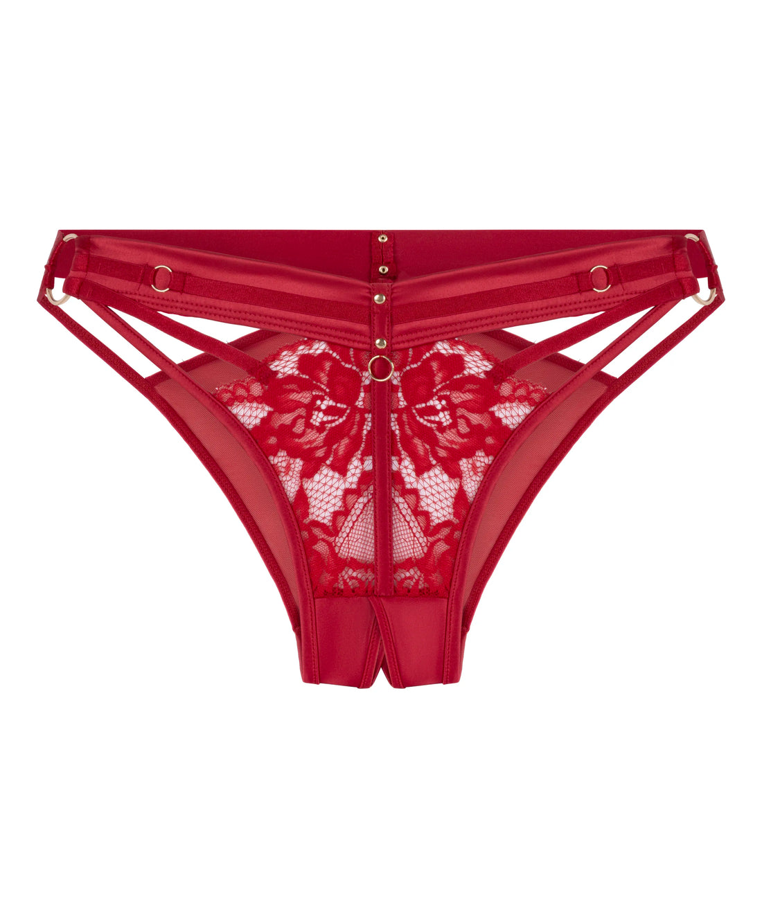 Hunkemoller Chili Pepper Women Emmeline Open Crotch Brazilian SKU: 304102_Chili Pepper Image 01