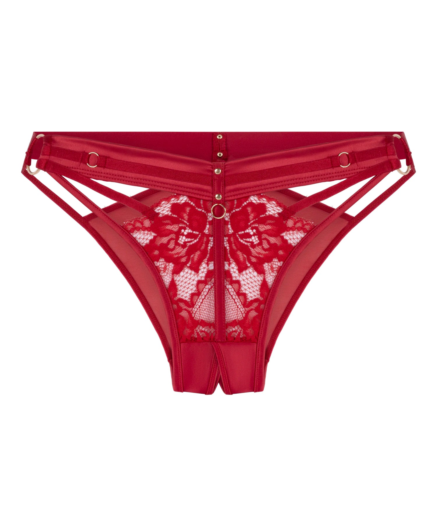 Hunkemoller Chili Pepper Women Emmeline Open Crotch Brazilian SKU: 304102_Chili Pepper Image 01
