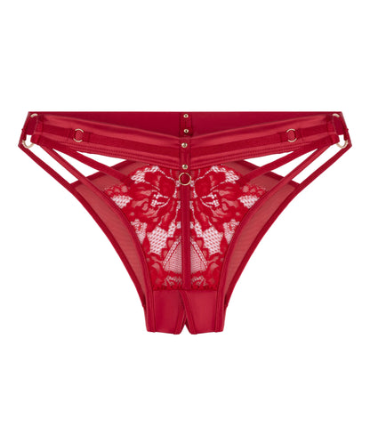 Hunkemoller Chili Pepper Women Emmeline Open Crotch Brazilian SKU: 304102_Chili Pepper Image 01