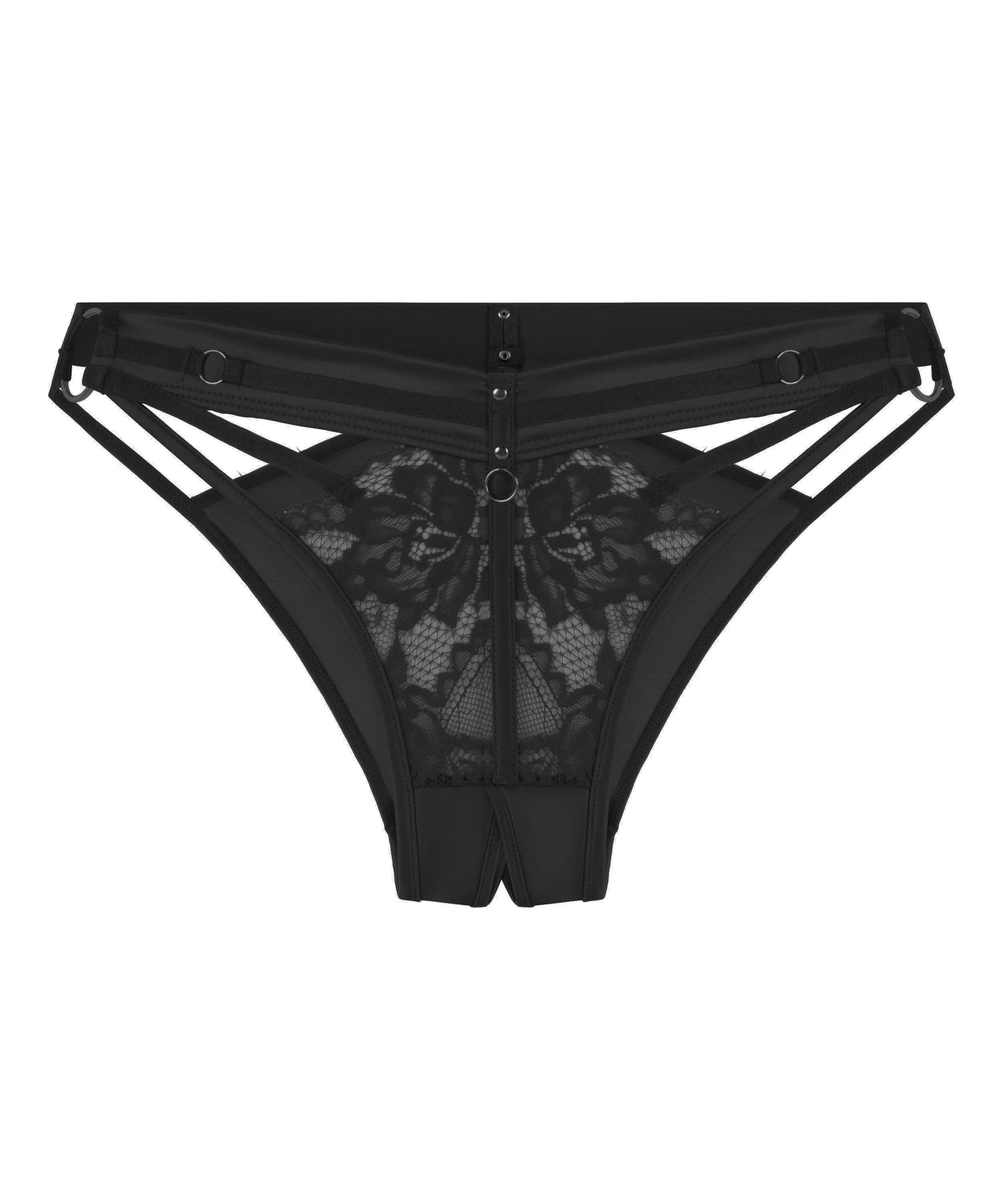 Hunkemoller Caviar Women Emmeline Open Crotch Brazilian SKU: 304103_Caviar Image 04