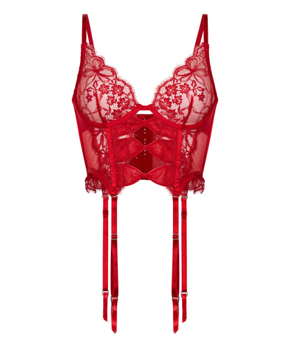 Hunkemoller Chili Pepper Women Marianna Bustier in Different Cup Sizes SKU: 304110_Chili Pepper Image 09