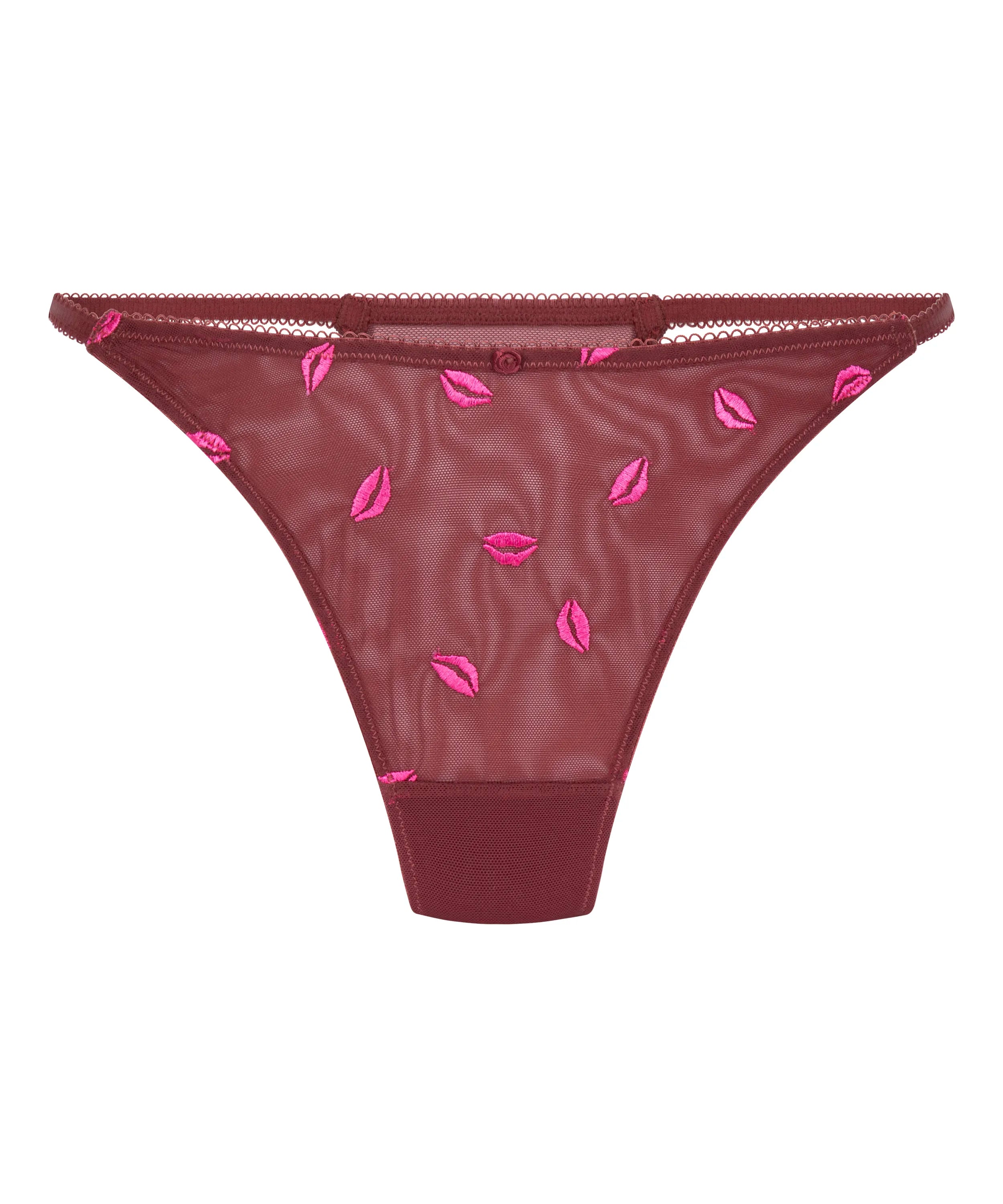 Hunkemoller Cabernet Women Frida Highleg Thong SKU: 304120_Cabernet Image 04