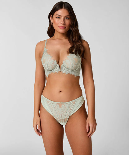 Hunkemoller Green Women Malou Non-Padded Underwired Bra SKU: 304121_Green Image 03