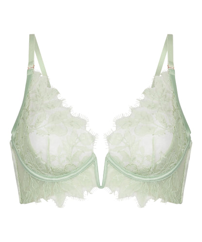 Hunkemoller Green Women Malou Non-Padded Underwired Bra SKU: 304121_Green Image 07