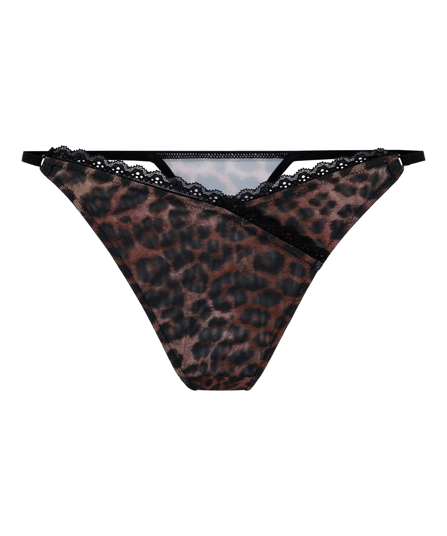 Hunkemoller Brown Women Ella Highleg Thong SKU: 304128_Brown Image 04