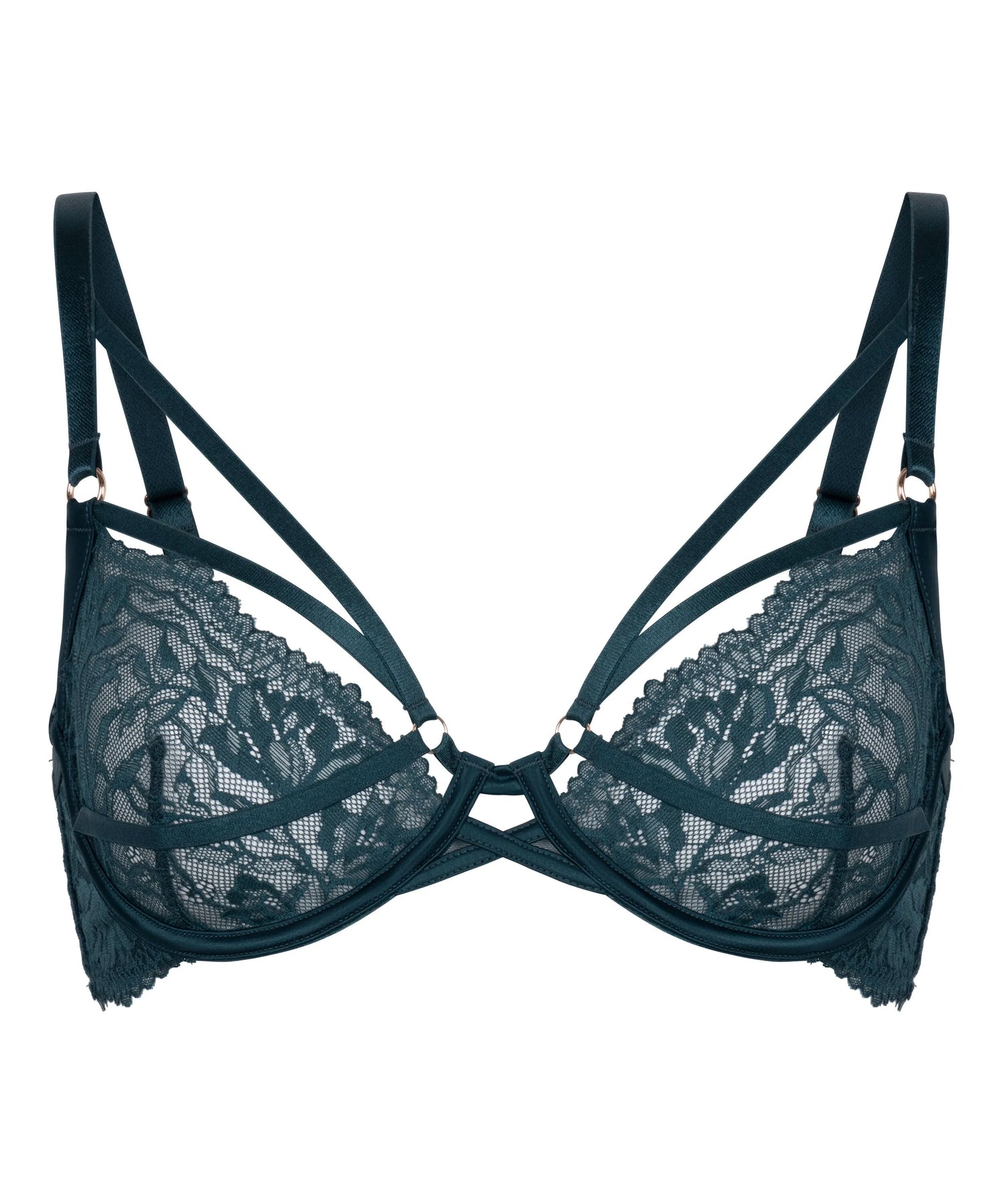 Hunkemoller Blue Women Amel Non-Padded Underwired Bra SKU: 304129_Blue Image 05
