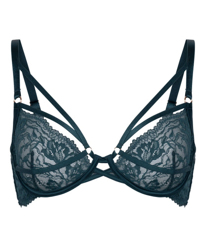 Hunkemoller Blue Women Amel Non-Padded Underwired Bra SKU: 304129_Blue Image 05