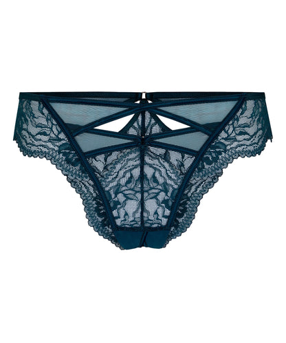 Hunkemoller Blue Women Amel Open Crotch Brazilian SKU: 304131_Blue Image 04