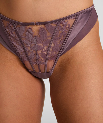 Hunkemoller Purple Women Malou Highleg Thong SKU: 304134_Purple Image 03