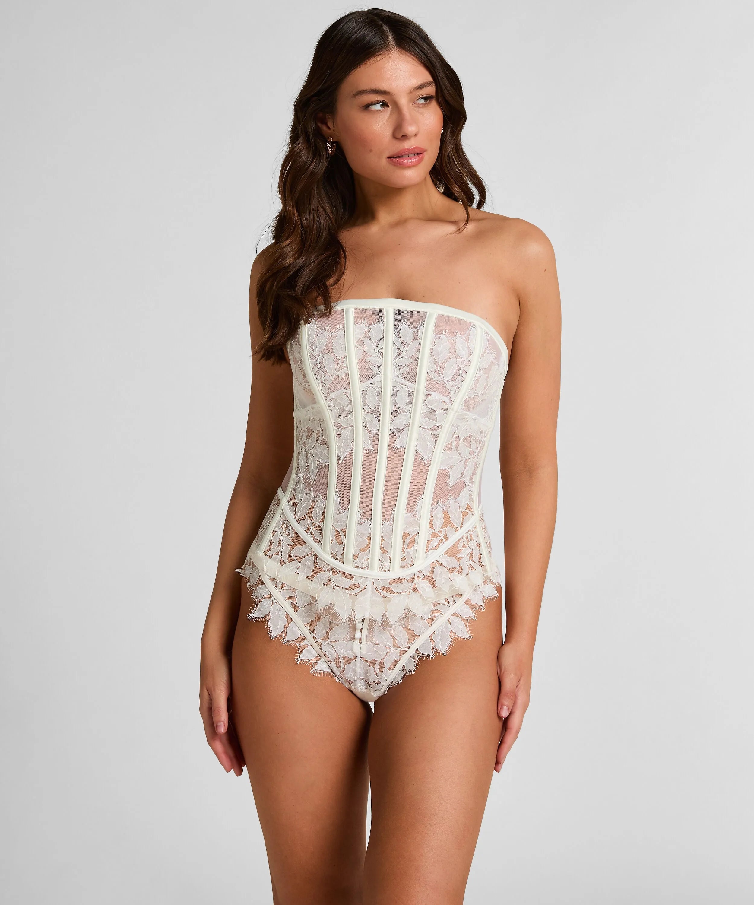 Hunkemoller White Women Chalice Corset SKU: 304138_White Image 01
