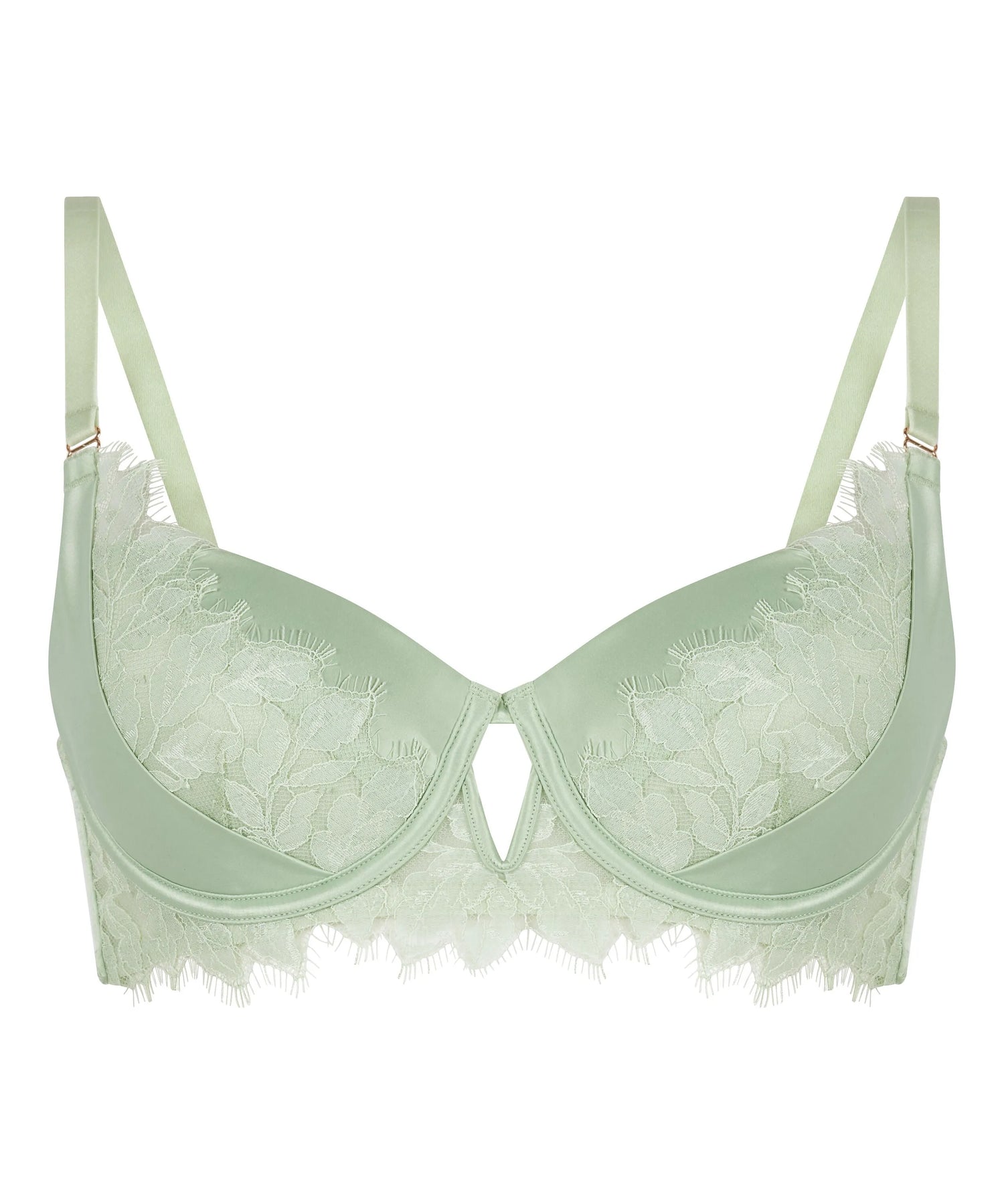 Hunkemoller Green Women Malou Padded Underwired Bra SKU: 304140_Green Image 05