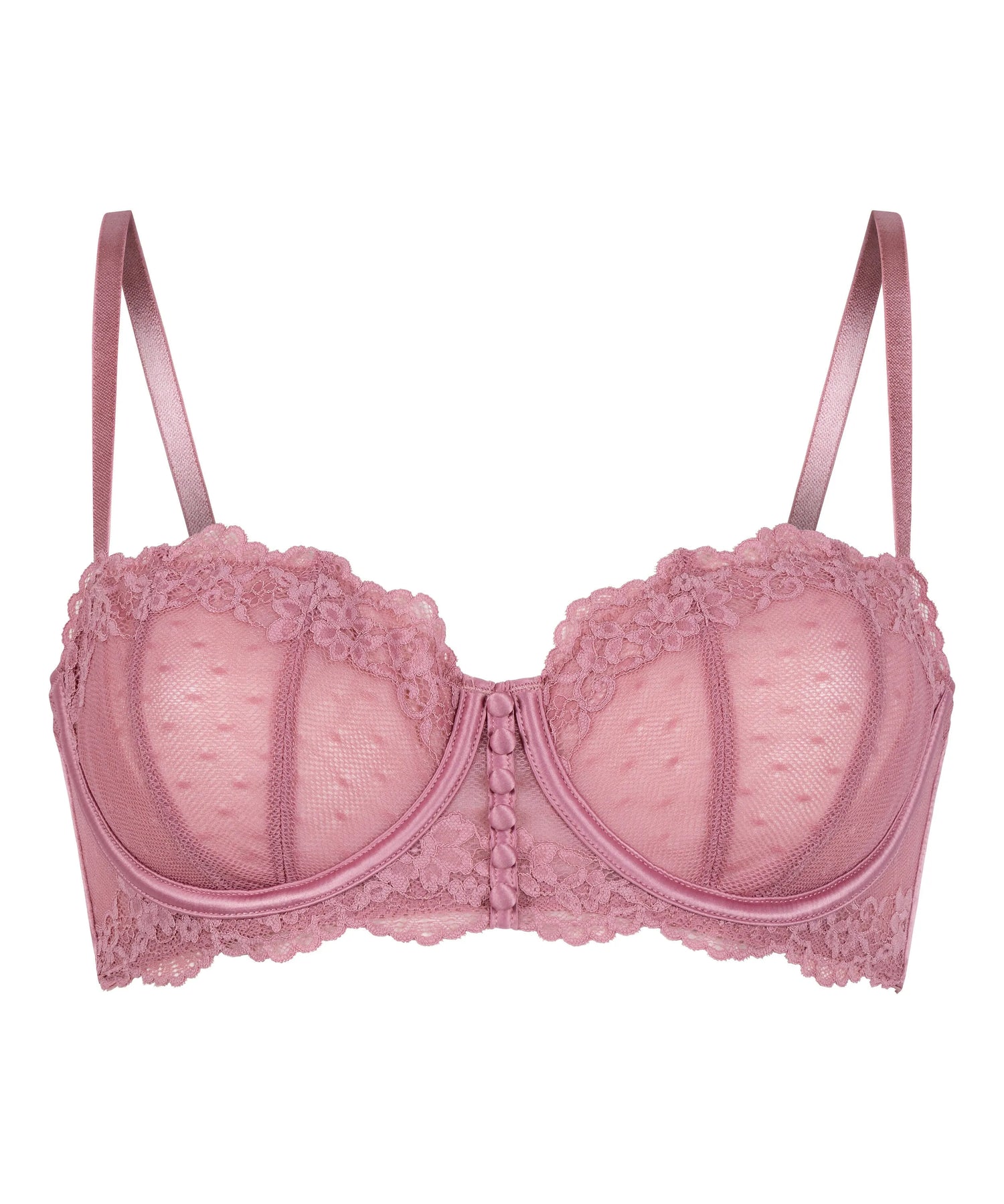 Hunkemoller Pink Women Laila Non-Padded Underwired Bra SKU: 304152_Pink Image 05
