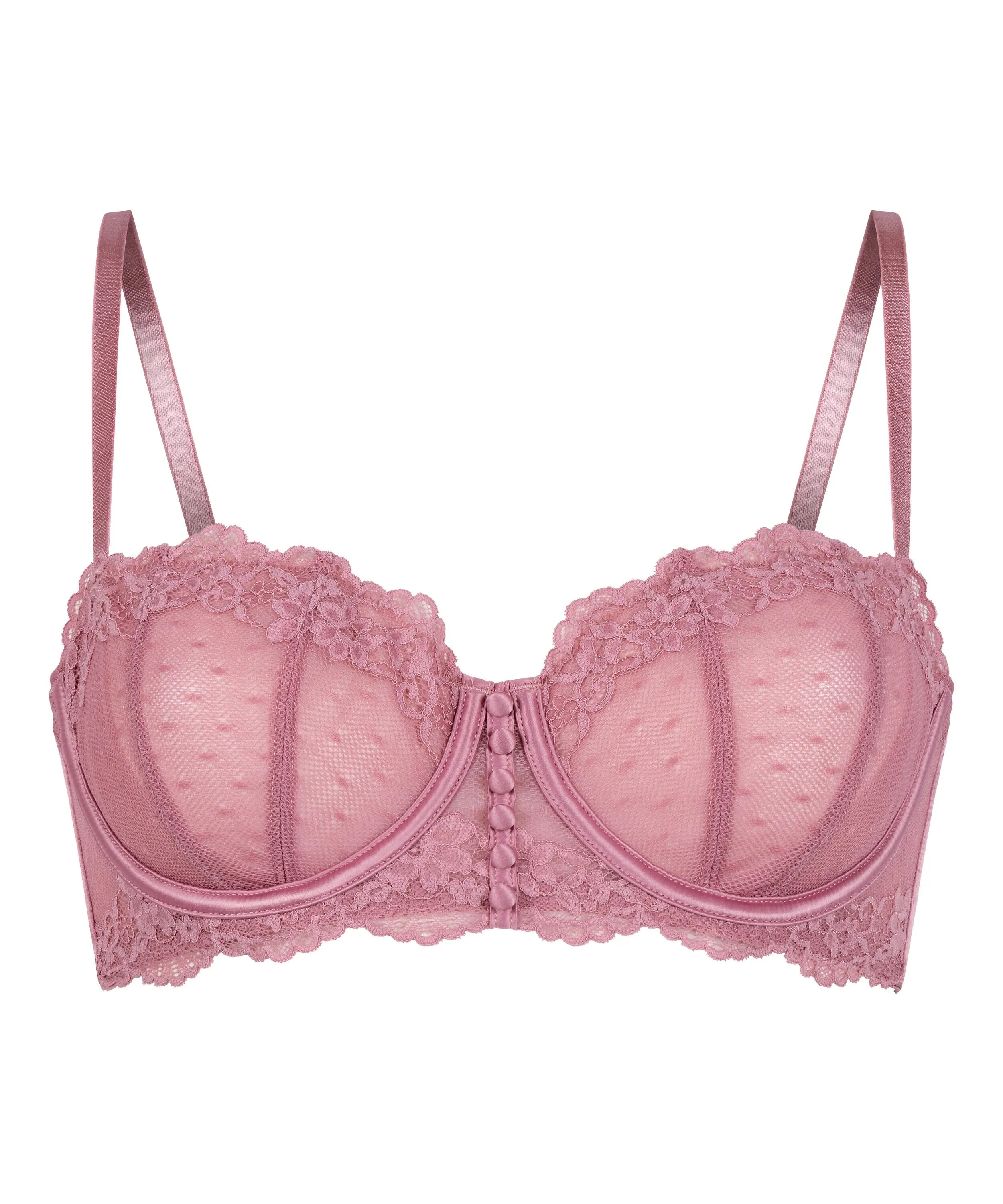Hunkemoller Pink Women Laila Non-Padded Underwired Bra SKU: 304152_Pink Image 05