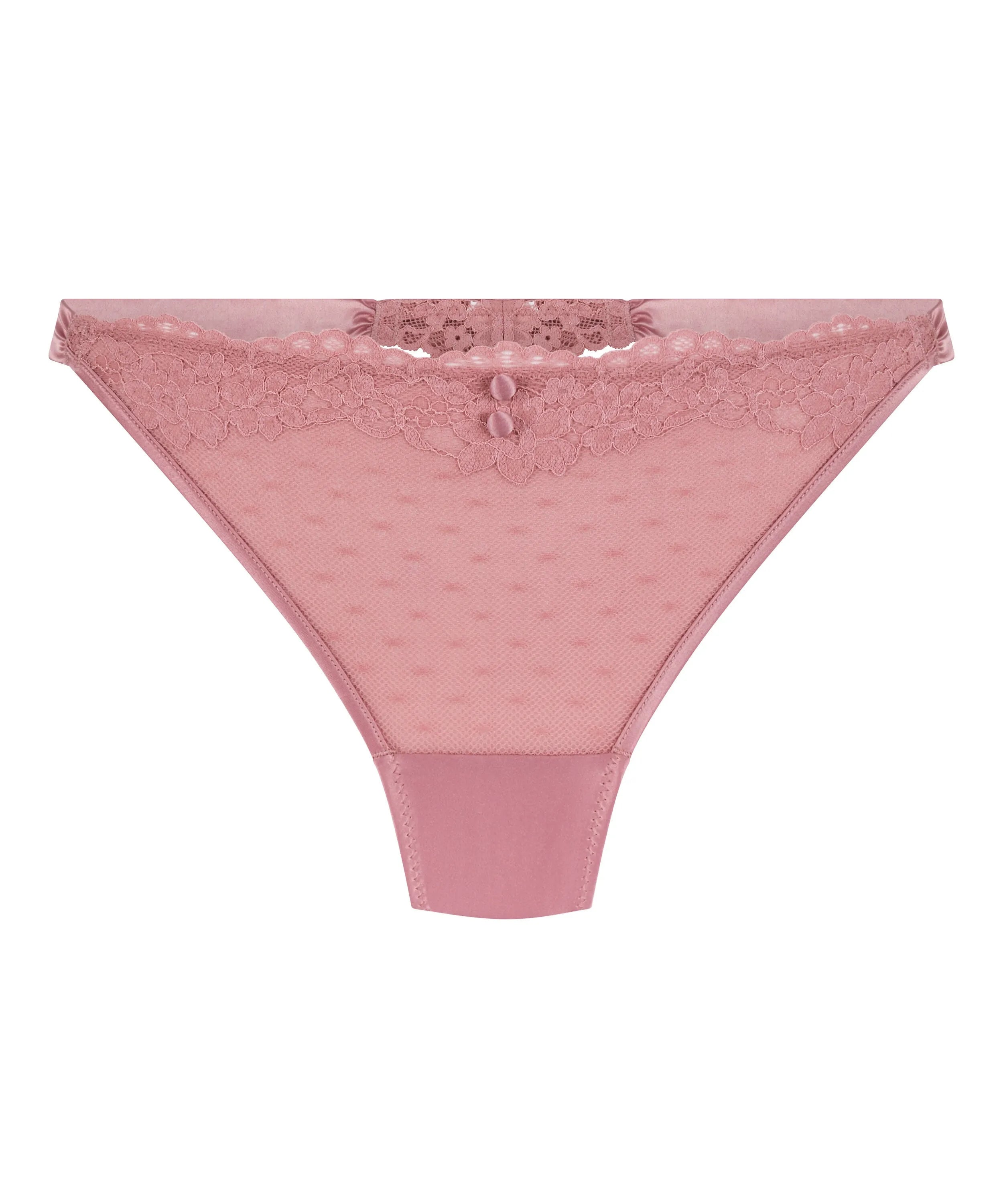 Hunkemoller Pink Women Laila Highleg Thong SKU: 304155_Pink Image 04