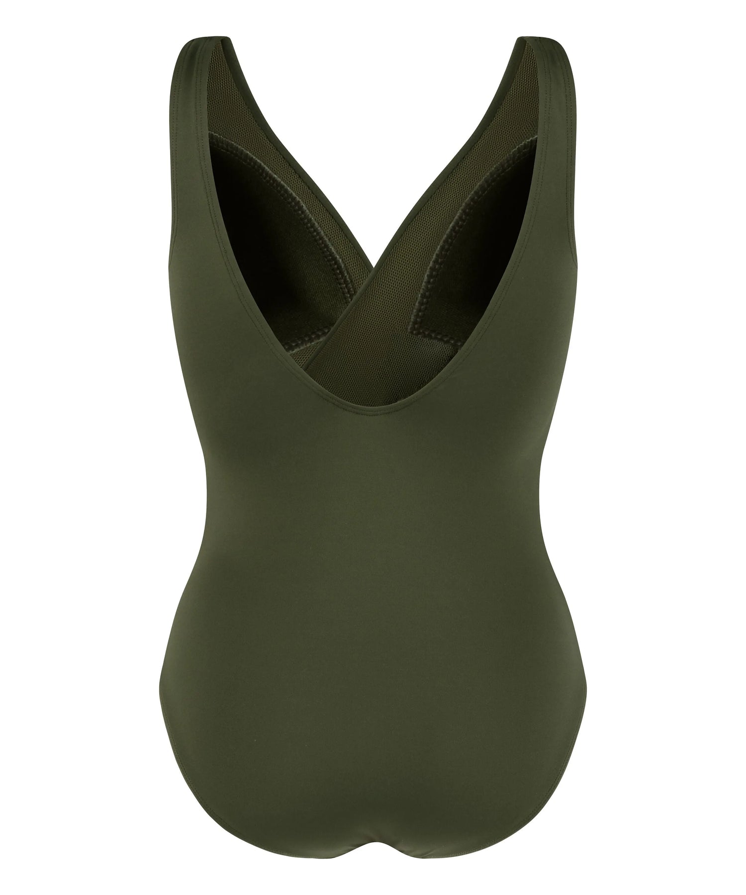 Hunkemoller Green Women Shaping Shell Mesh Swimsuit SKU: 304162_Green Image 05