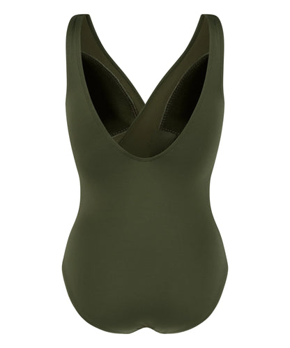 Hunkemoller Green Women Shaping Shell Mesh Swimsuit SKU: 304162_Green Image 05