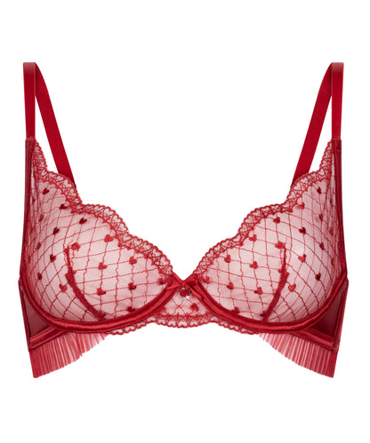 Hunkemoller Chili Pepper Women Cordelie Non-Padded Underwired Bra in Different Cup Sizes SKU: 304164_Chili Pepper Image 05