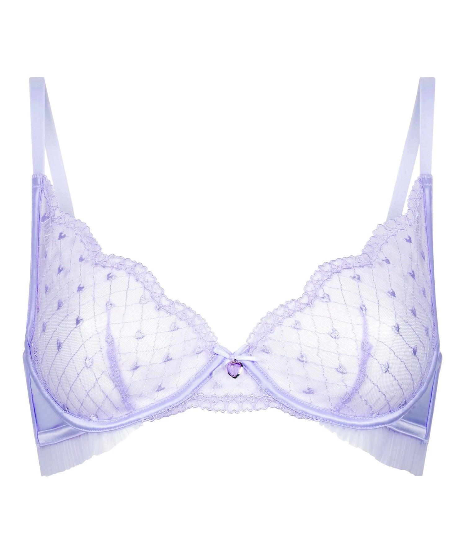 Hunkemoller Purple Women Cordelie Non-Padded Underwired Bra SKU: 304165_Purple Image 05