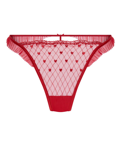 Hunkemoller Chili Pepper Women Cordelie Highleg Thong SKU: 304169_Chili Pepper Image 04