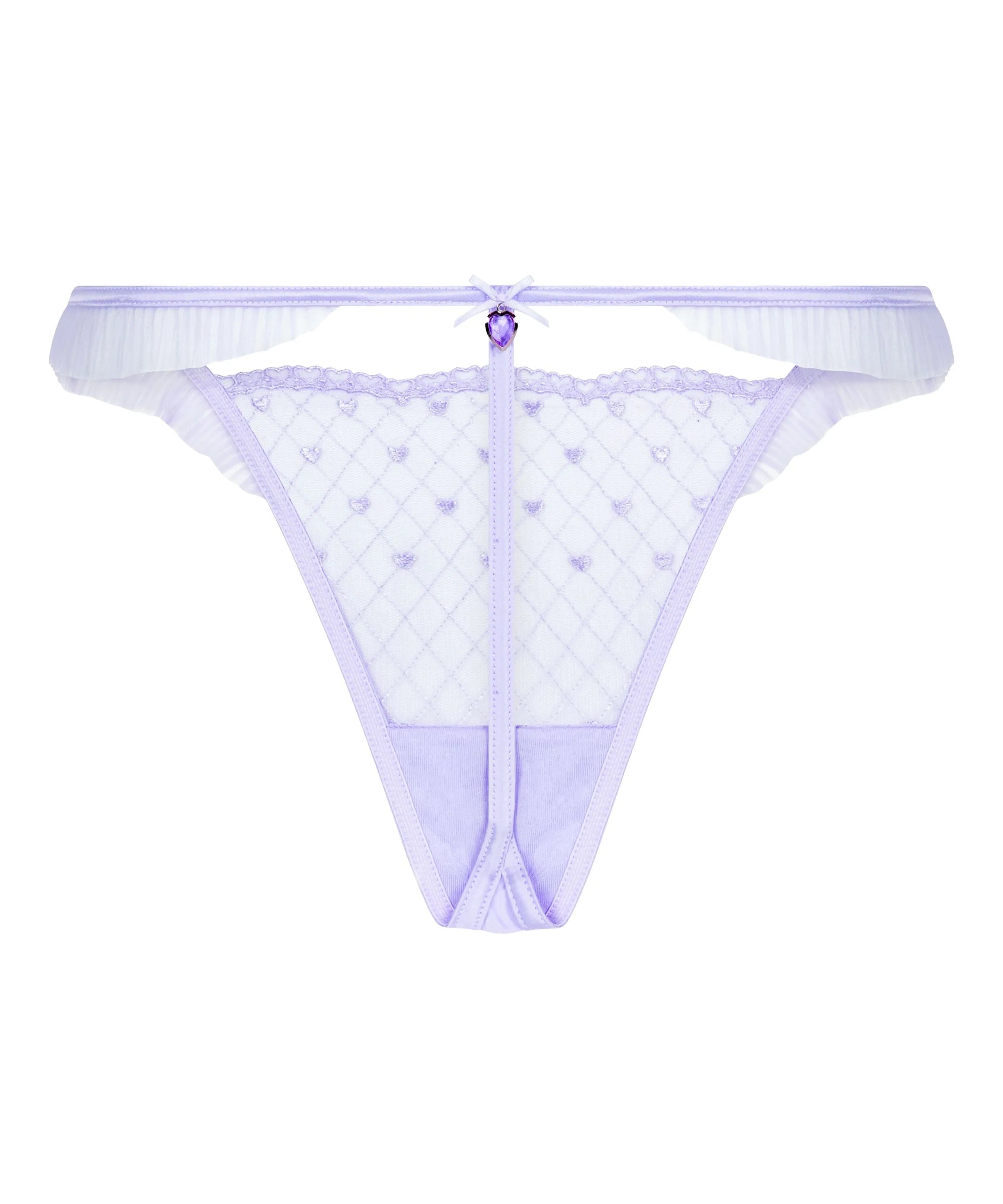 Hunkemoller Purple Women Cordelie Highleg Thong SKU: 304170_Purple Image 05