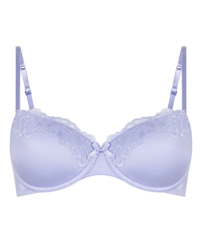 Hunkemoller Purple Women Lace &amp; Shine Padded Underwired Bra SKU: 304181_Purple Image 05