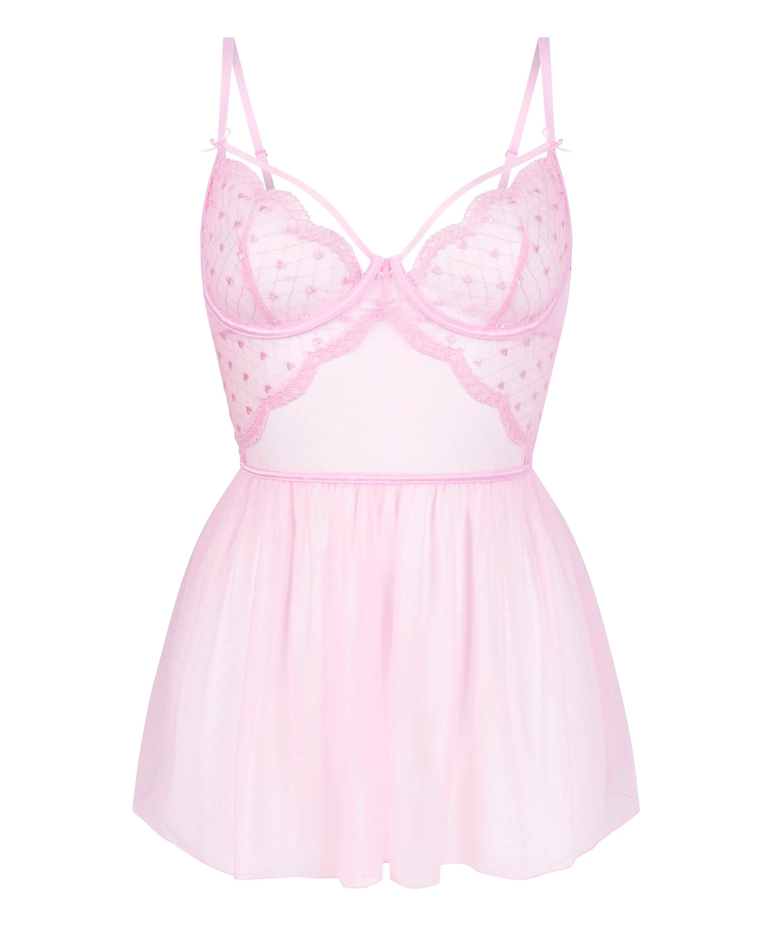 Hunkemoller Pirouette Women Cordelie Babydoll in Different Cup Sizes SKU: 304199_Pirouette Image 05