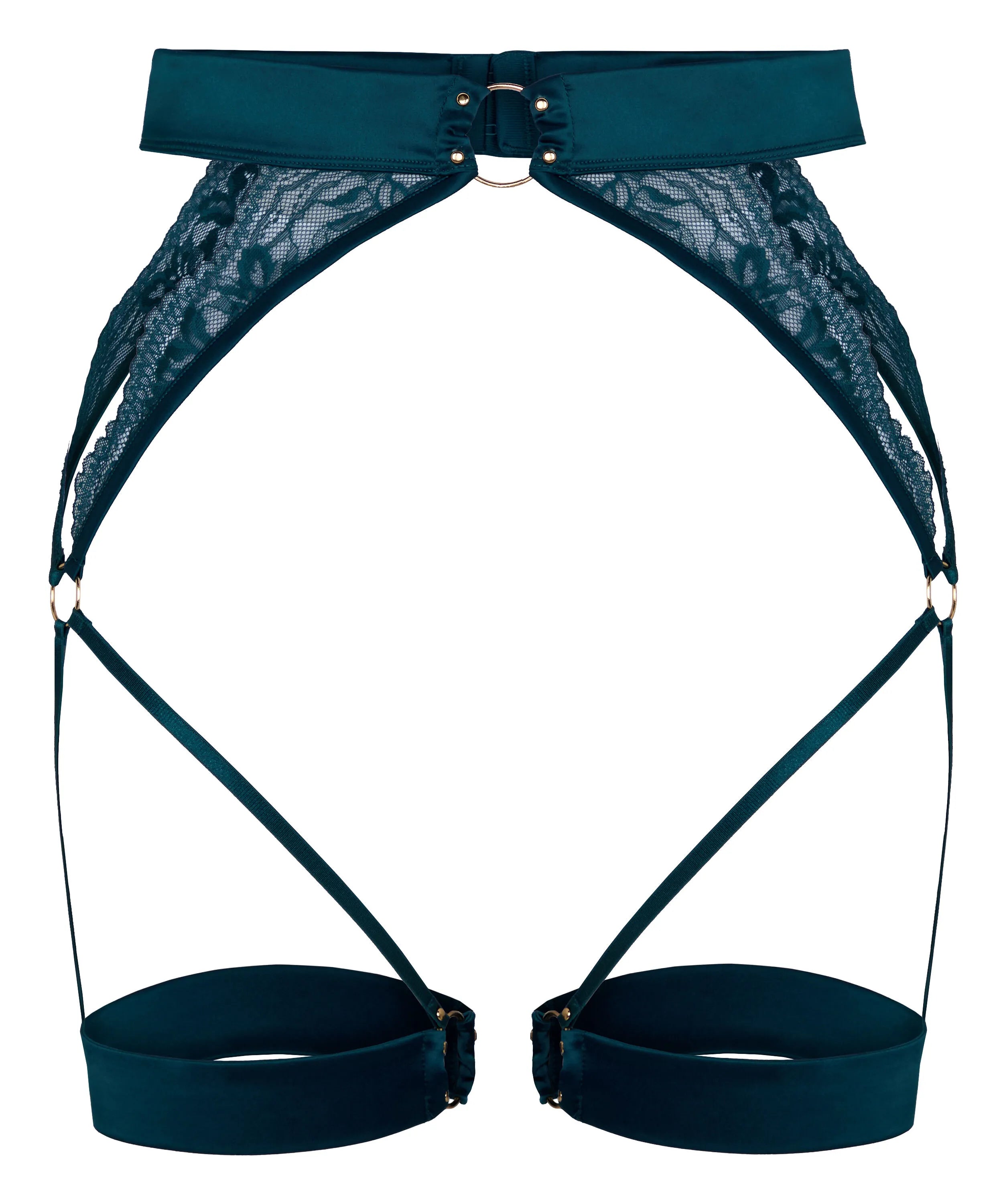 Hunkemoller Blue Women Marjolein Suspenderbelt SKU: 304214_Blue Image 04