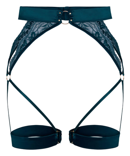 Hunkemoller Blue Women Marjolein Suspenderbelt SKU: 304214_Blue Image 04