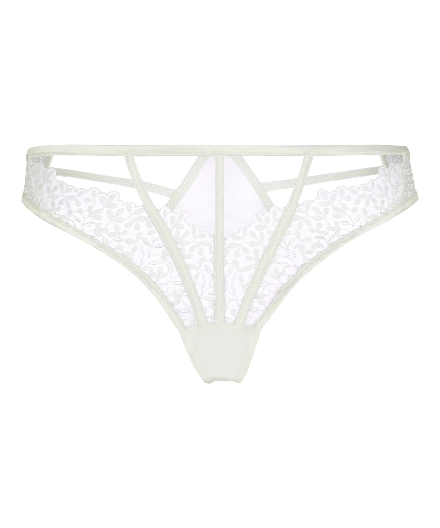 Hunkemoller White Women Kristina Highleg Thong SKU: 304215_White Image 04