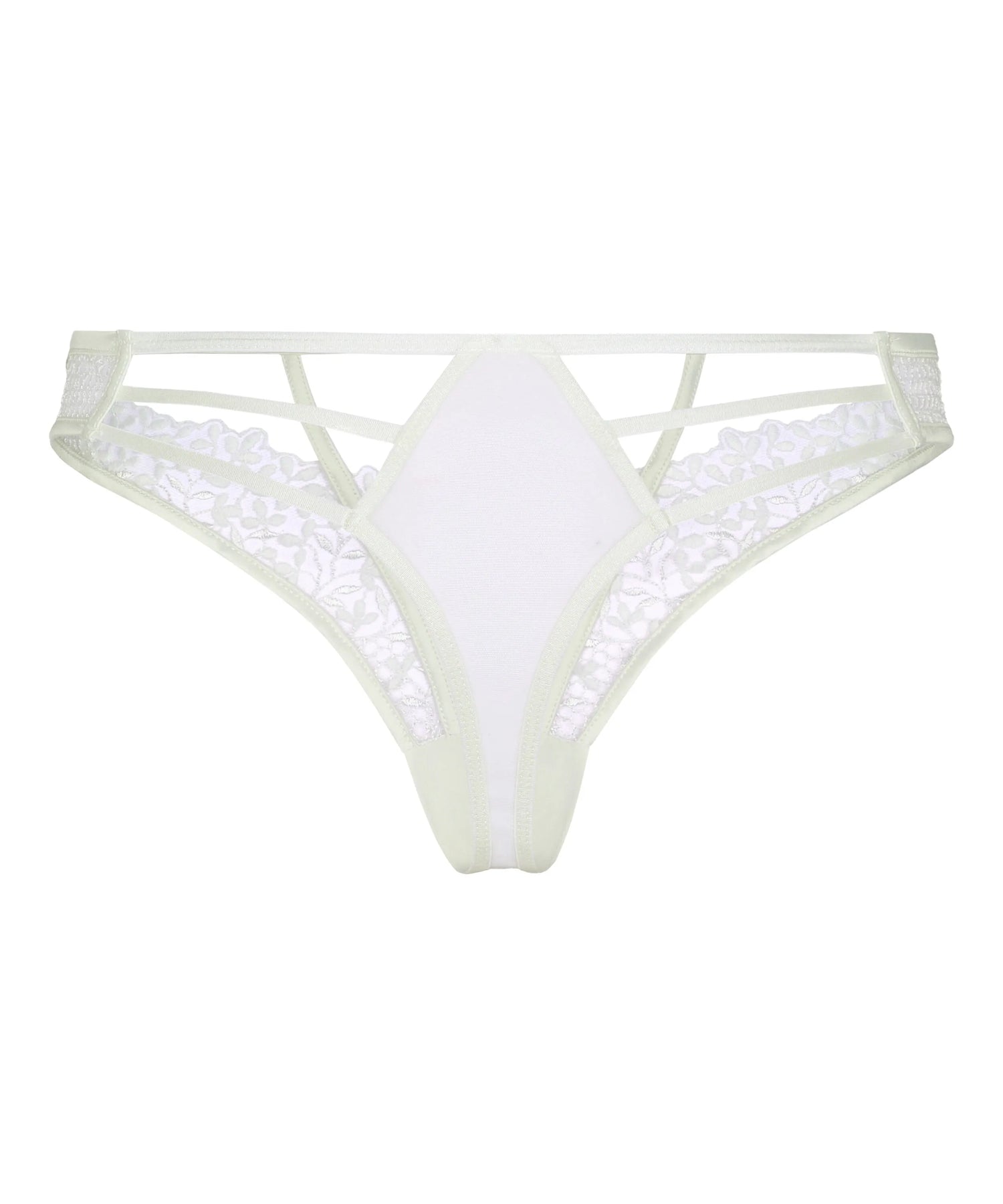 Hunkemoller White Women Kristina Highleg Thong SKU: 304215_White Image 05