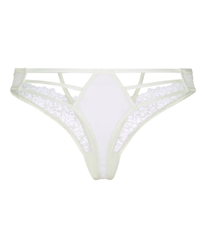 Hunkemoller White Women Kristina Highleg Thong SKU: 304215_White Image 05