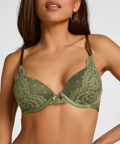 Hunkemoller Green Women Valora Push-Up Bra SKU: 304327_Green Image 03