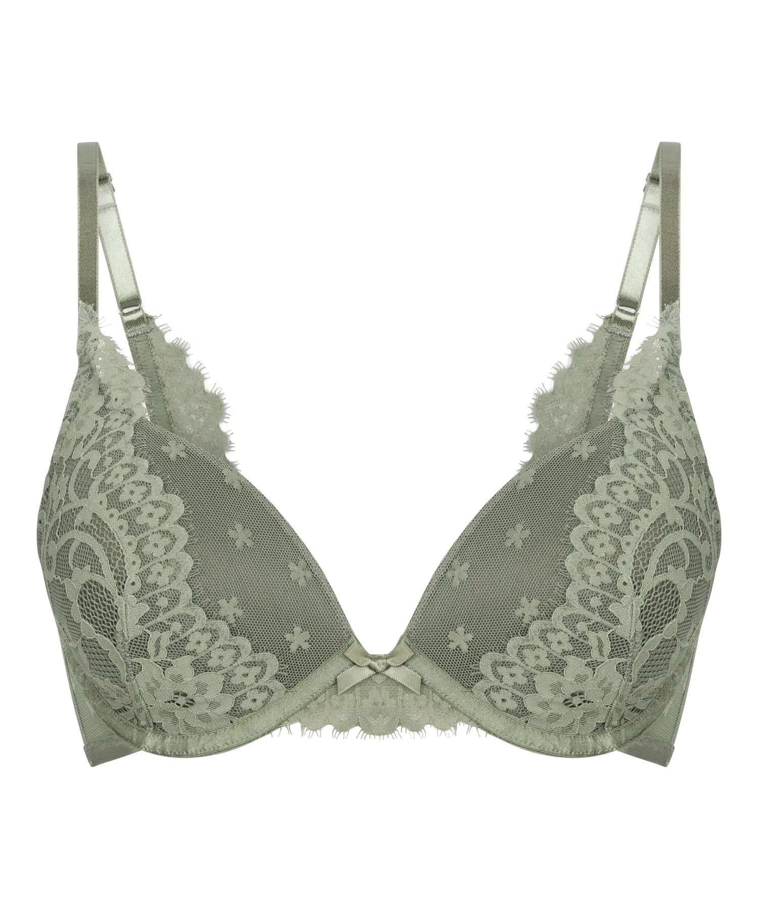 Hunkemoller Green Women Valora Push-Up Bra SKU: 304327_Green Image 06
