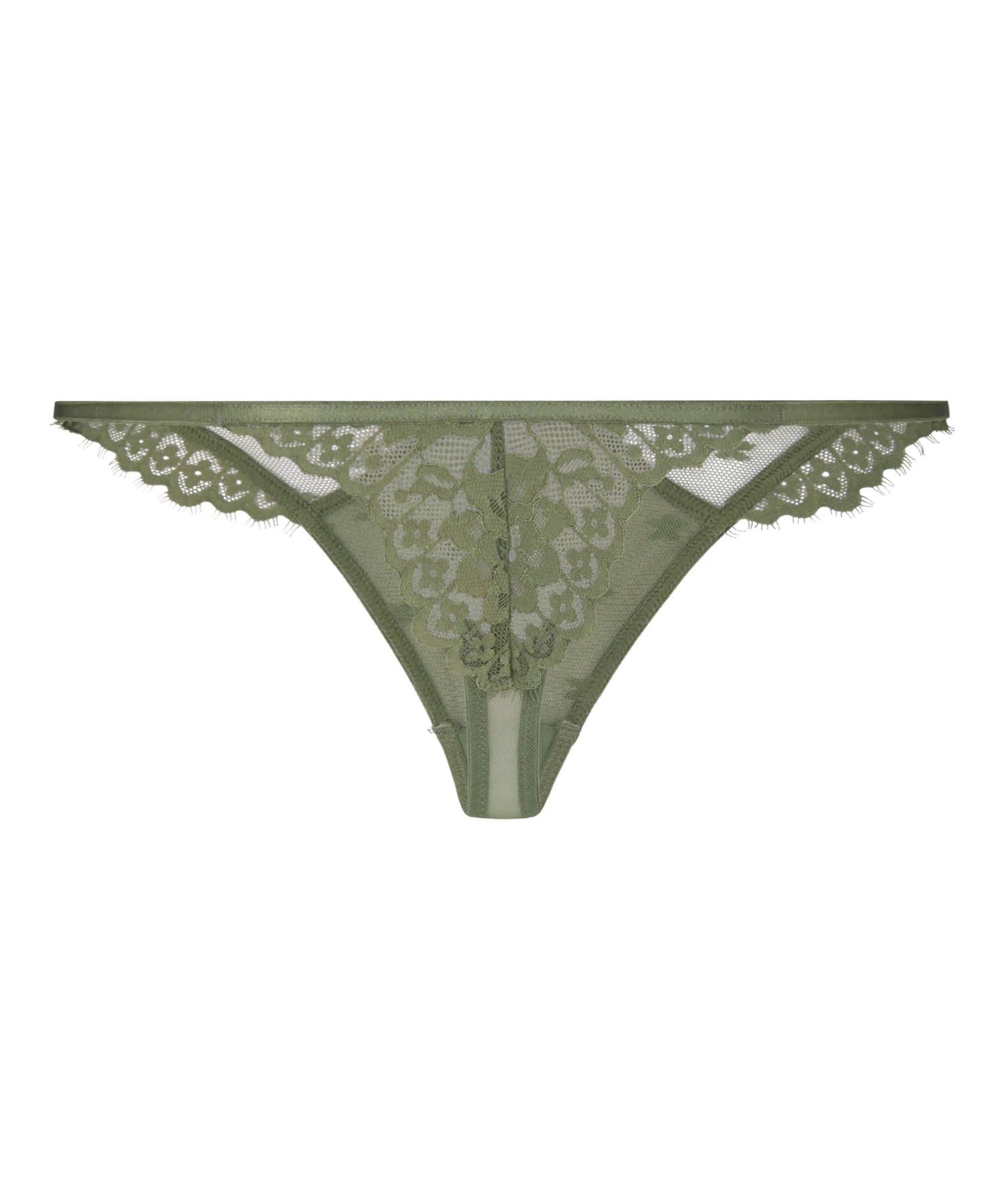 Hunkemoller Green Women Valora Highleg Thong SKU: 304331_Green Image 05