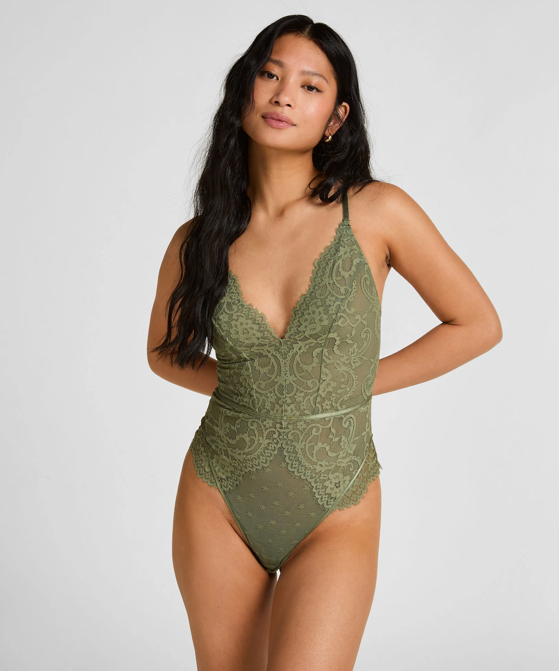 Hunkemoller Green Women Valora Body SKU: 304332_Green Image 01