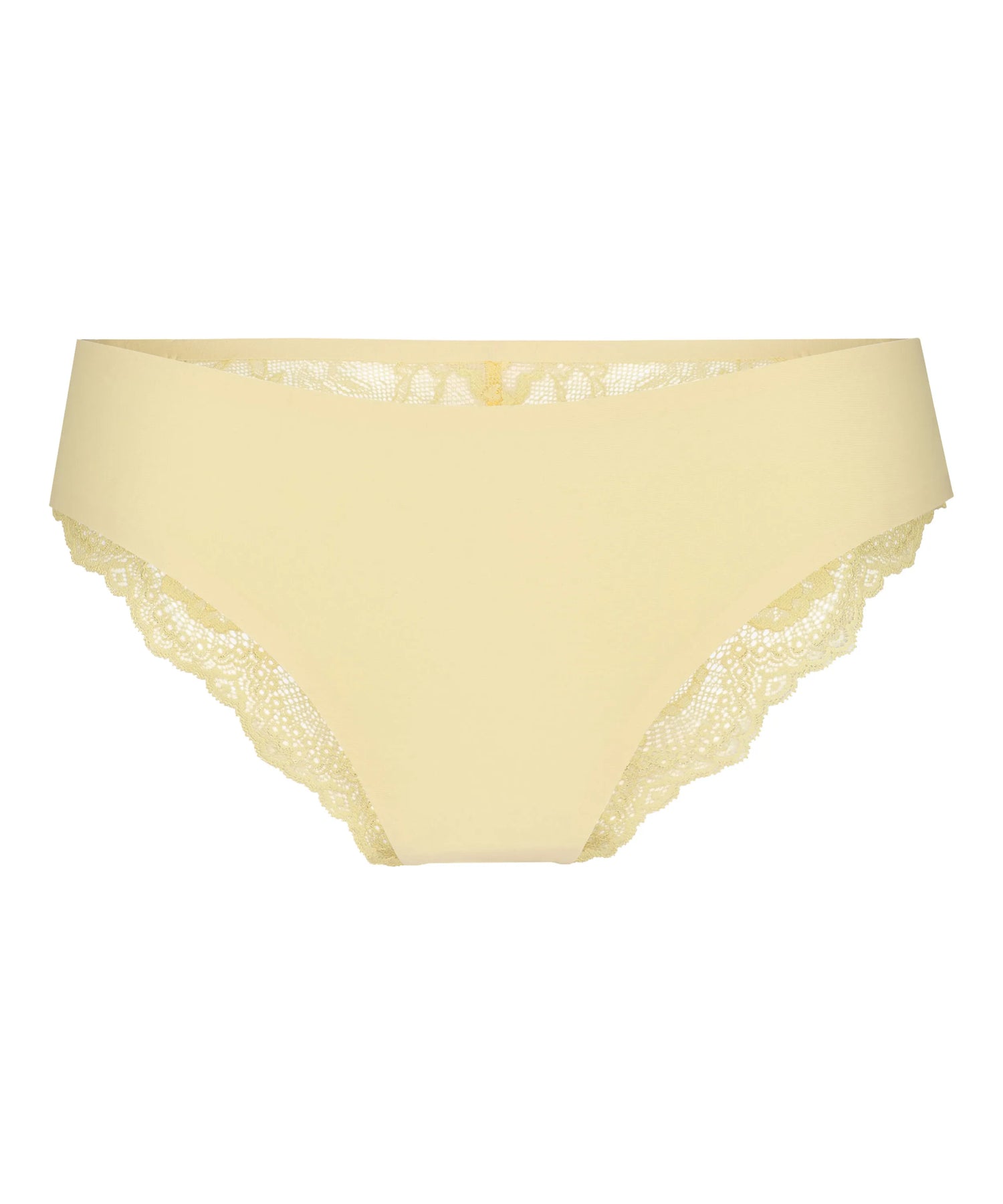 Hunkemoller Yellow Women Invisible Lace Back Brazilian SKU: 304445_Yellow Image 04