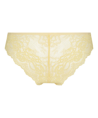 Hunkemoller Yellow Women Invisible Lace Back Brazilian SKU: 304445_Yellow Image 05