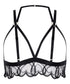 Hunkemoller Black Women Olivia Open Bralette SKU: 304472_Black Image 01