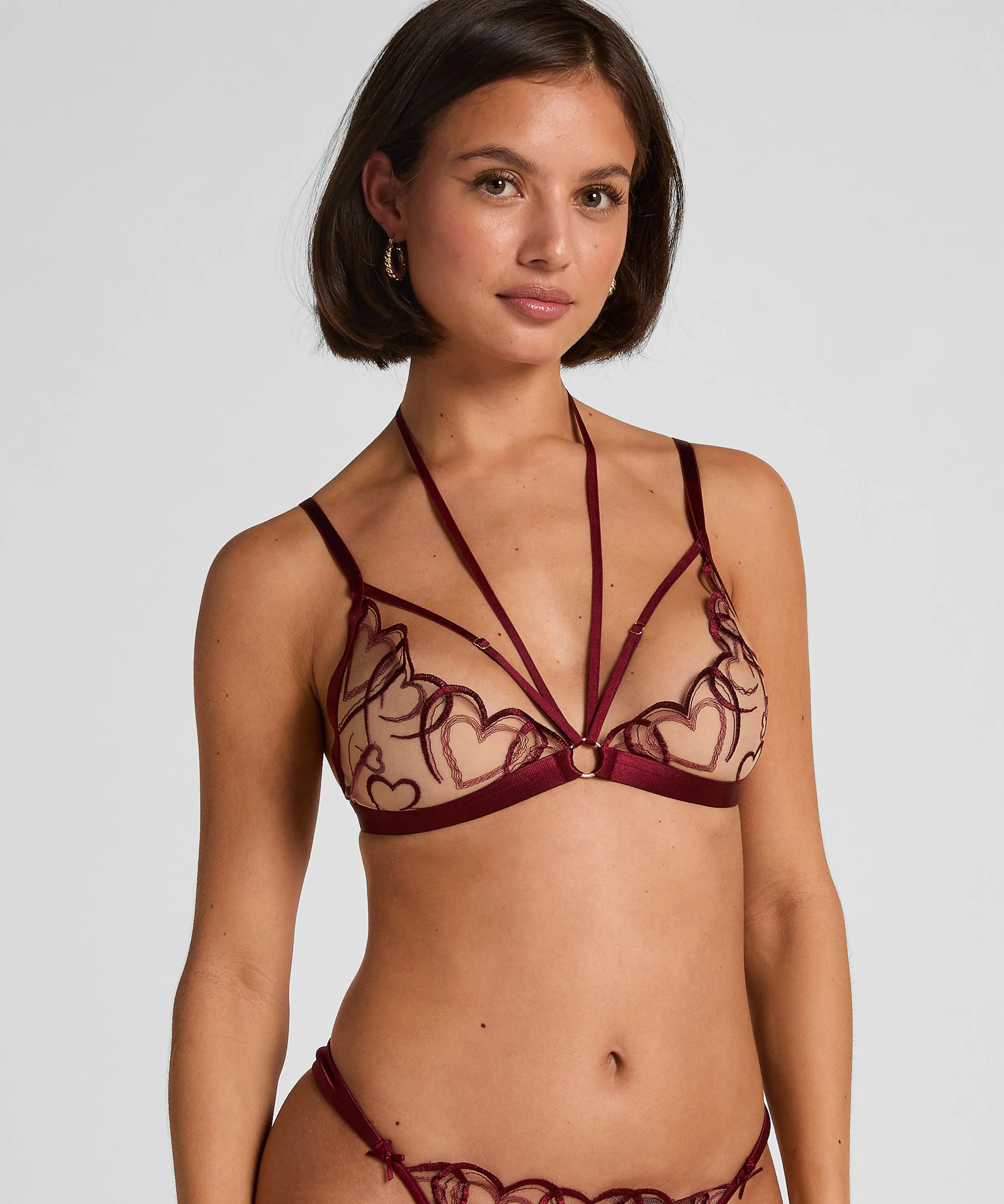 Hunkemoller Red Women Olivia Harness Top SKU: 304473_Red Image 01
