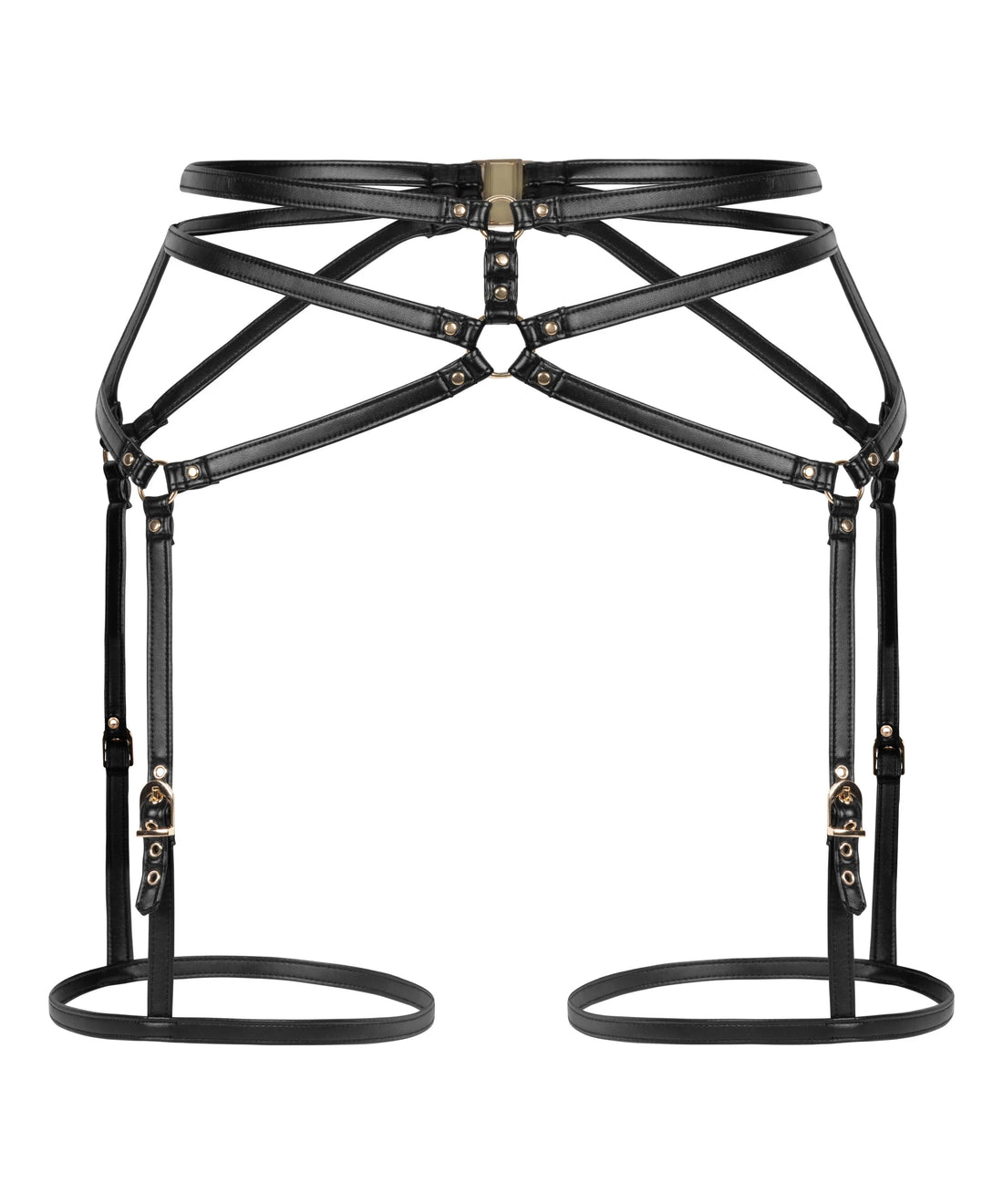 Hunkemoller Black Women Suspenderbelt SKU: 304474_Black Image 01